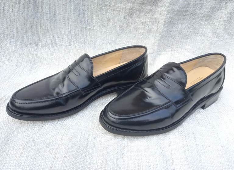 Samuel Windsor - Handmade - Black - Leather - Loafers - Size 9.5 - Horfield
