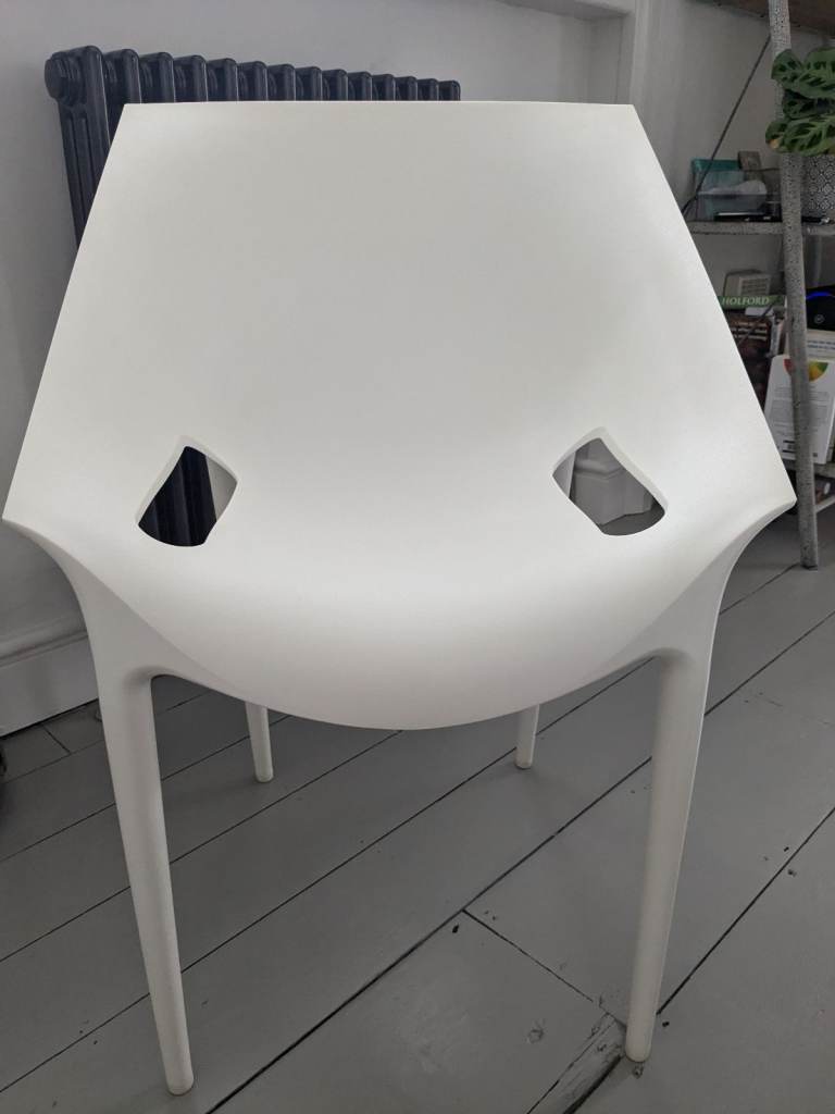 White Kartell Dr Yes chair 
