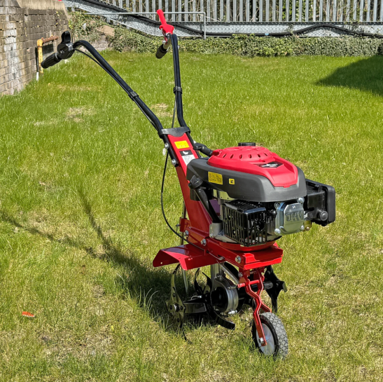 Red Petrol Tiller Cultivator – Good Condition