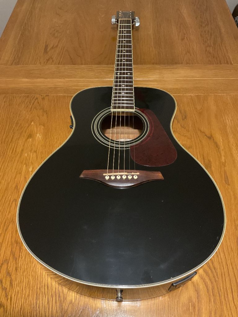 Vintage VE300 BK Electro-Acoustic Guitar