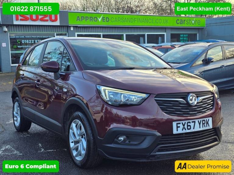 2017 Vauxhall Crossland X 1.2 SE ECOTEC S/S 5d Red, 62,366 miles, 2 owners, ULEZ Euro 6 petrol, F...