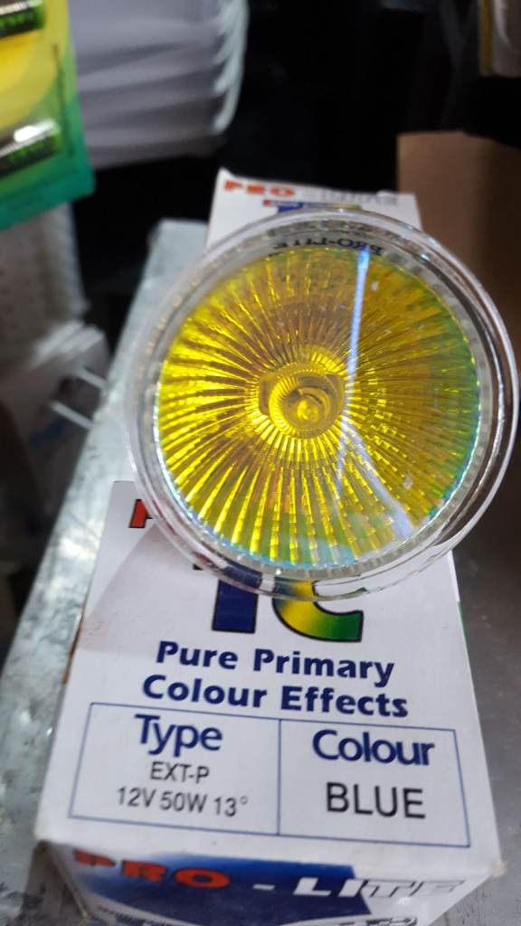 Coloured 12v 50w lamp 