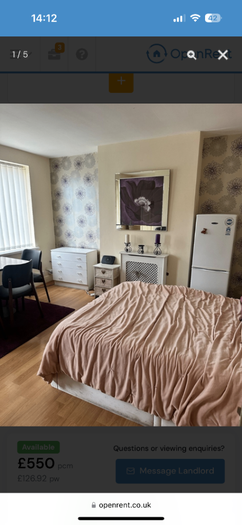 Double room in shared property 