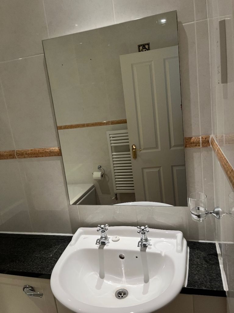 Large bathroom wall mirror