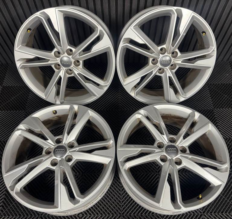 19'' GENUINE AUDI Q3 S LINE 5 DOUBLE SPOKE NEW MODEL ALLOY WHEELS A3 GOLF CADDY ALLOYS
