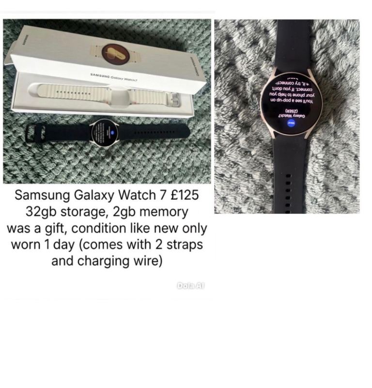 Samsung Galaxy Watch 7 £125 32gb storage, 2gb memory was a gift, condition like new only