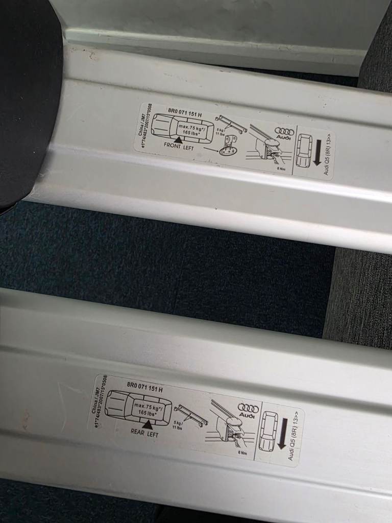 Genuine Audi Q5 roof rails