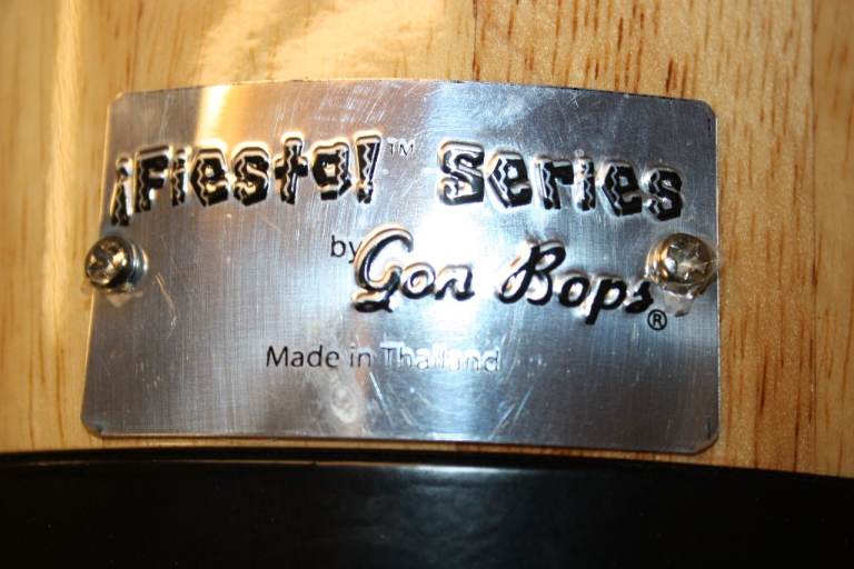 Gon Bops Fiesta Bongo 7in and 8.1/2in Natural with Black Hardware ~ Excellent Condition ~ £95 ono