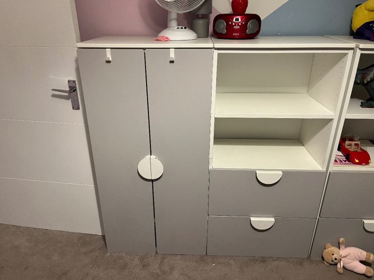 IKEA SMÅSTAD / PLASTA Kids Wardrobe and Bookcase with Drawers