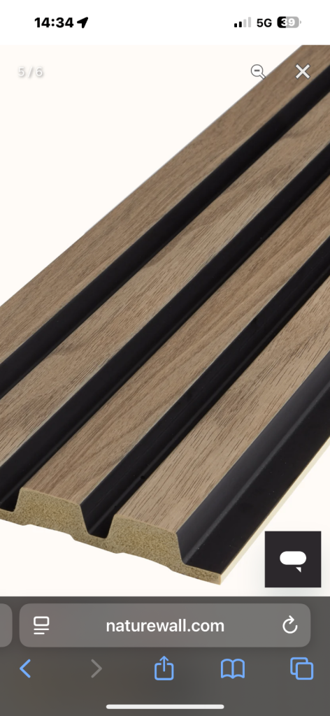 New Waterproof Walnut and Black Panel