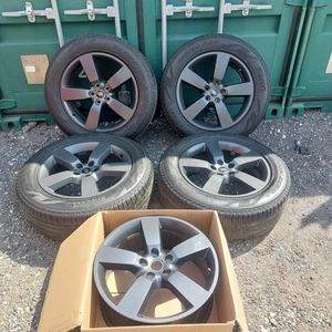 SET OF 5 20 INCH LANDROVER DEFENDER DISCOVERY 4 ALLOY WHEELS PIRELLI MATCHING