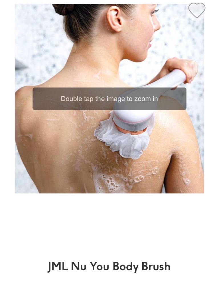 New NuYou bath shower rechargeable body brush - washes, cleanses, exfoliates