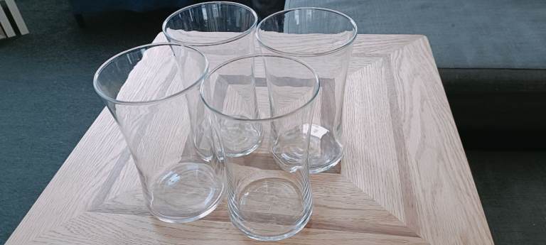 Glass vases from large candles 