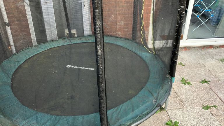 Large Garden Trampoline with Safety Net – Fair Condition