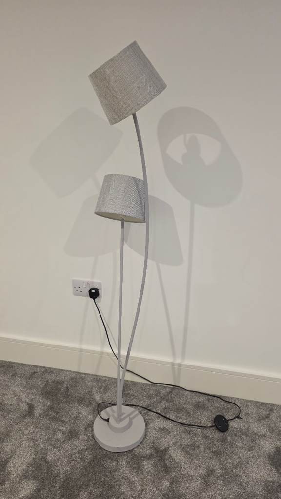 Grey floor lamp