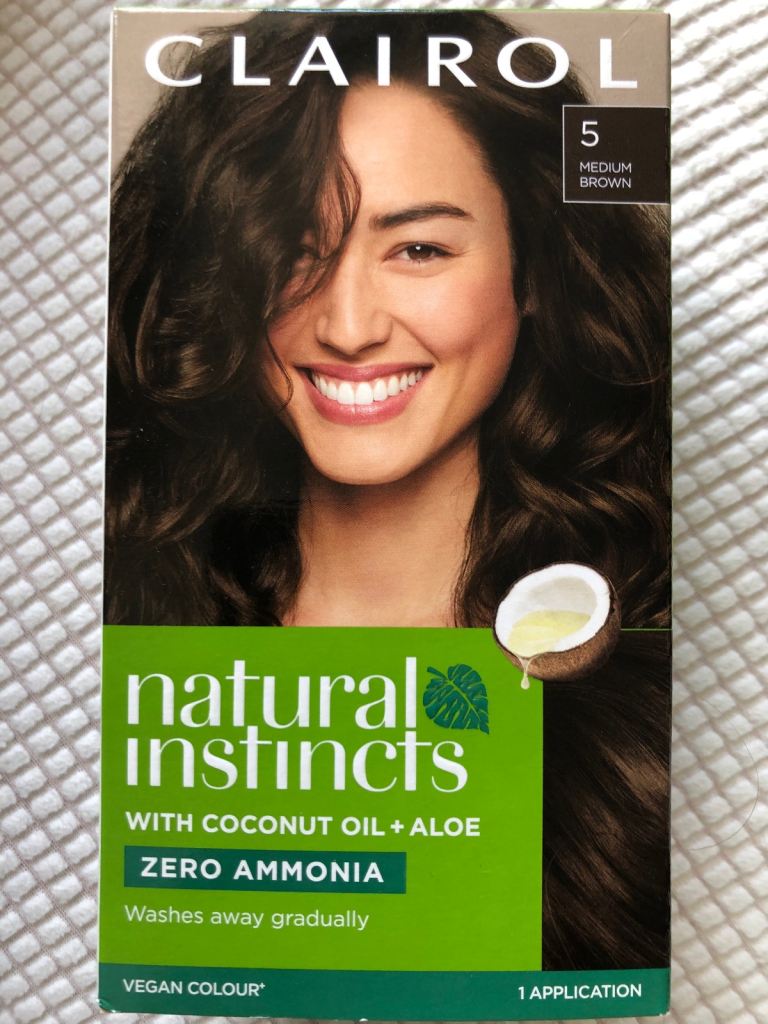 Brand new unopened Clairol Natural Instincts medium brown hair colour 