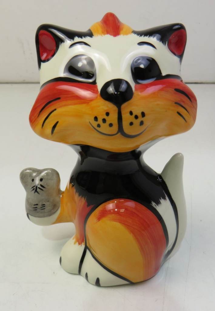 Lorna Bailey Cat - "Mouser / Cat and Mouse" Ceramic Figurine in Mint Condition 