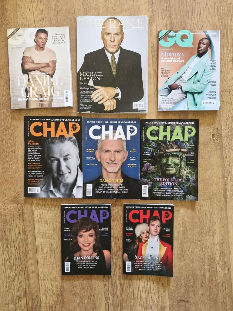 Eight MENS Style Magazines CHAP The RAKE GQ - Only £5
