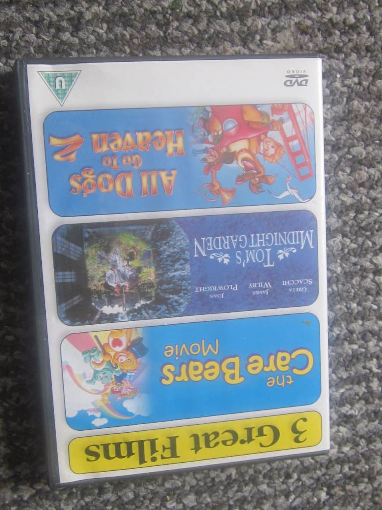 3 Great Films DVD - All Dogs Go to Heaven 2, Care Bears Movie