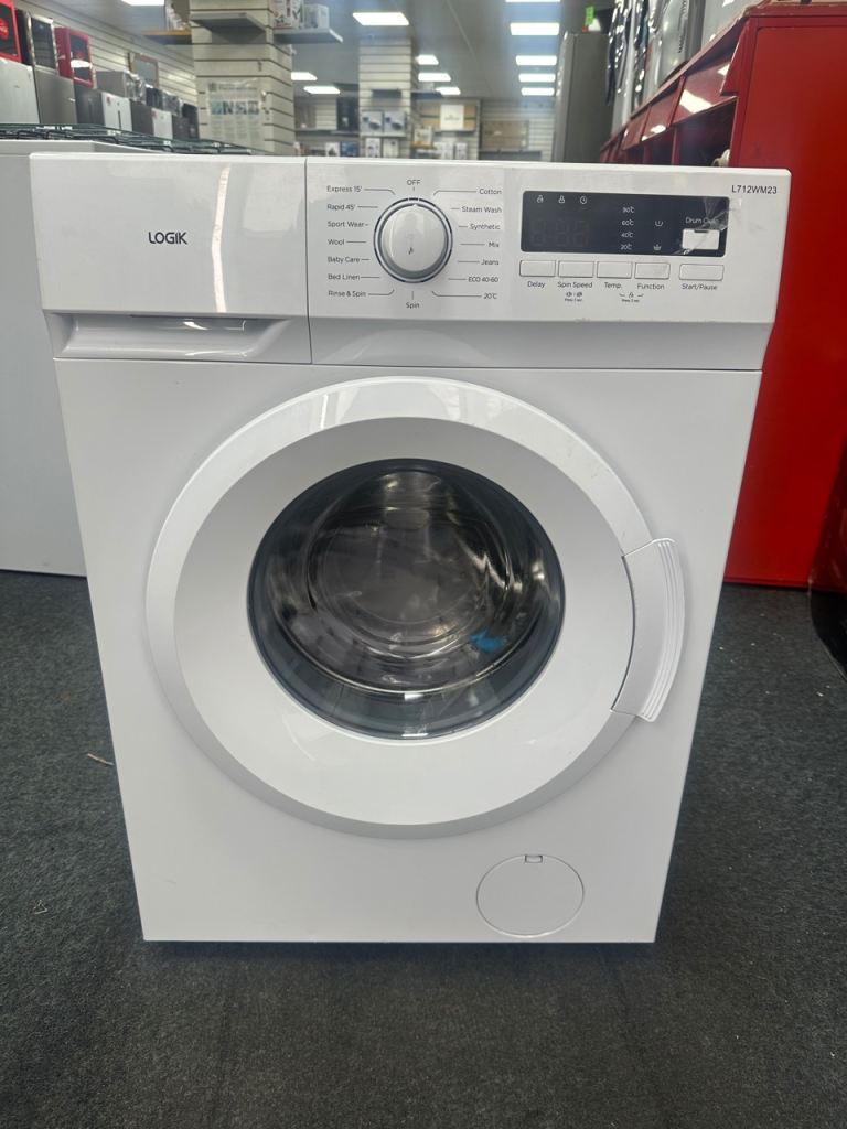 NEW/GRADED LOGIK L712WM23 7 kg 1200 Spin Washing Machine - White