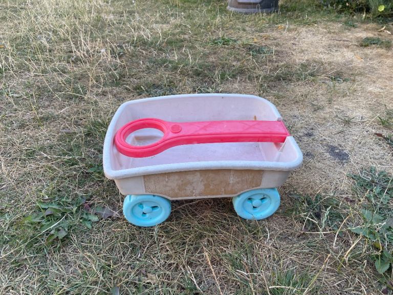 Kids' Plastic Pull-Along Wagon Toy