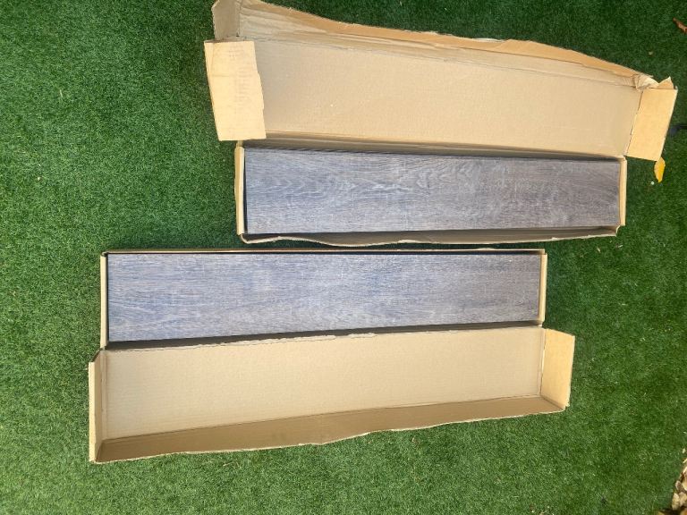 Amtico Signature: vinyl floor panels (reclaimed oak colour)