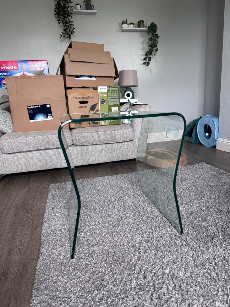 Glass side table 