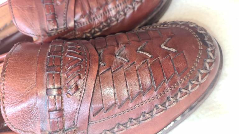 Hush Puppies brown leather slip in moccasins shoes uk6 excellent condition