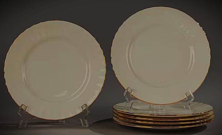 Set of Six Royal Albert “Val d’Or” Tea Plates – Fine Bone China – NEW Condition