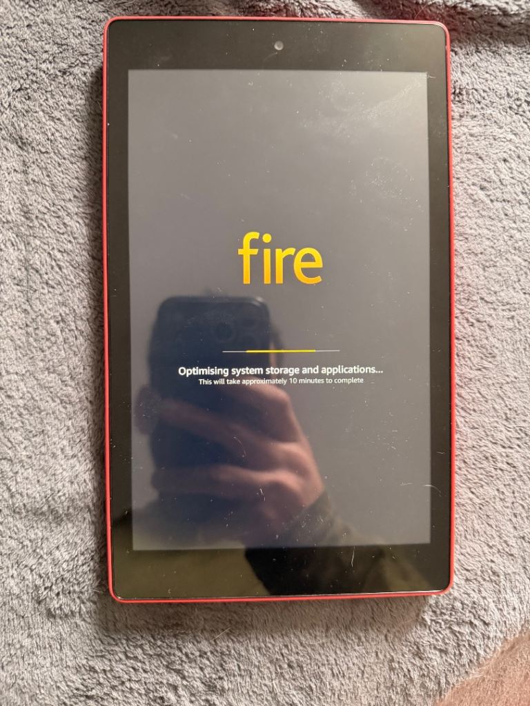 Amazon Fire Tablet - Red, fully reset, good to go. 