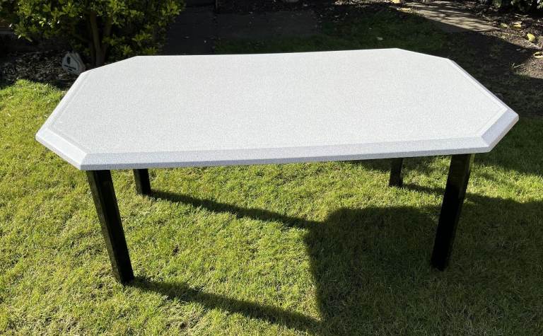 Werzalit stratifie moule outdoor table. 