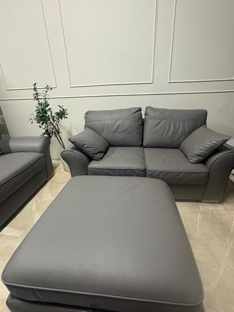 NEXT Stamford Leather Sofa Set
