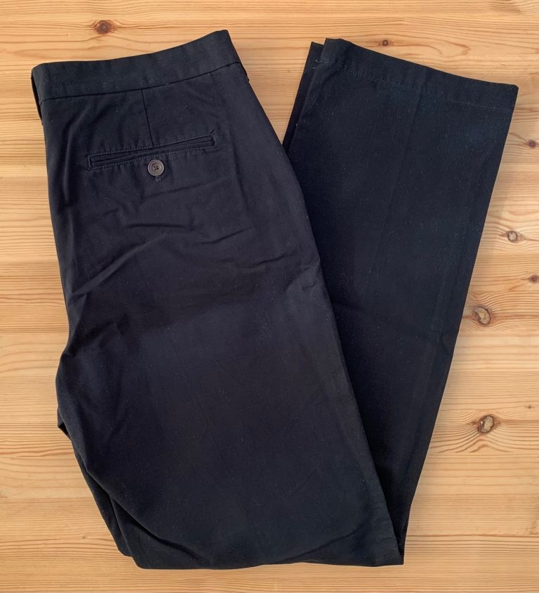Blue cotton chinos, 36/34