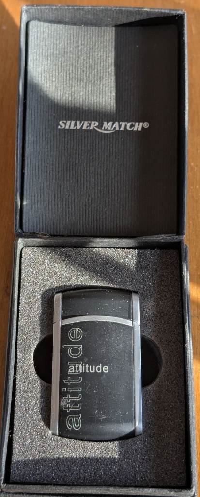 Vintage Silver Match Lighter in Original Box BNIB