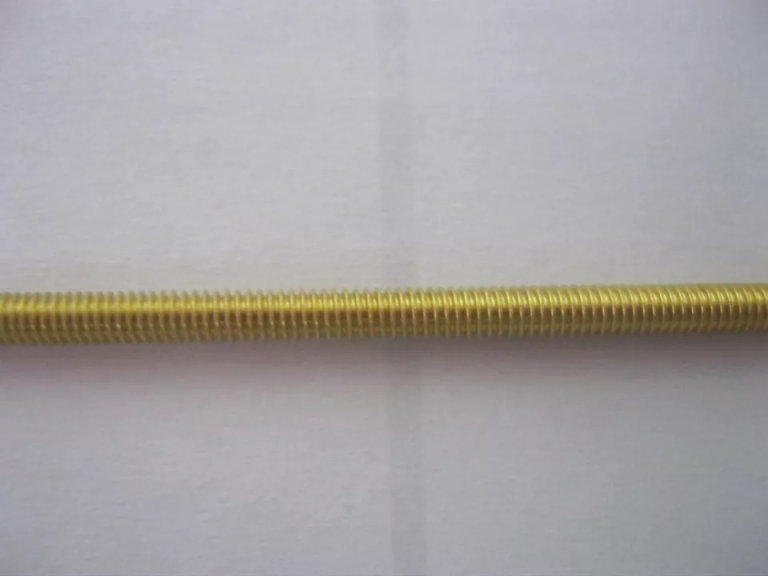 R.S. BRASS THREADED BAR. 12 inch Length. 6BA. 