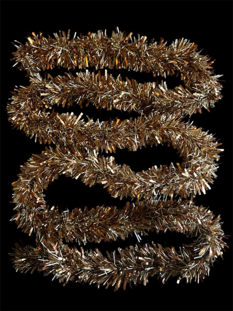 9ft Copper Gold Tinsel Hanging Garland Christmas Tree Decorations Xmas Decor