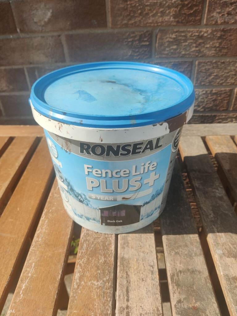 Ronseal dark oak, 5L, wood stain, 80+% left