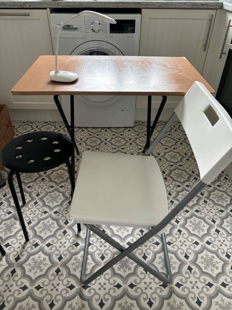 Folding Table, Chair & Stool for Sale – Almost New