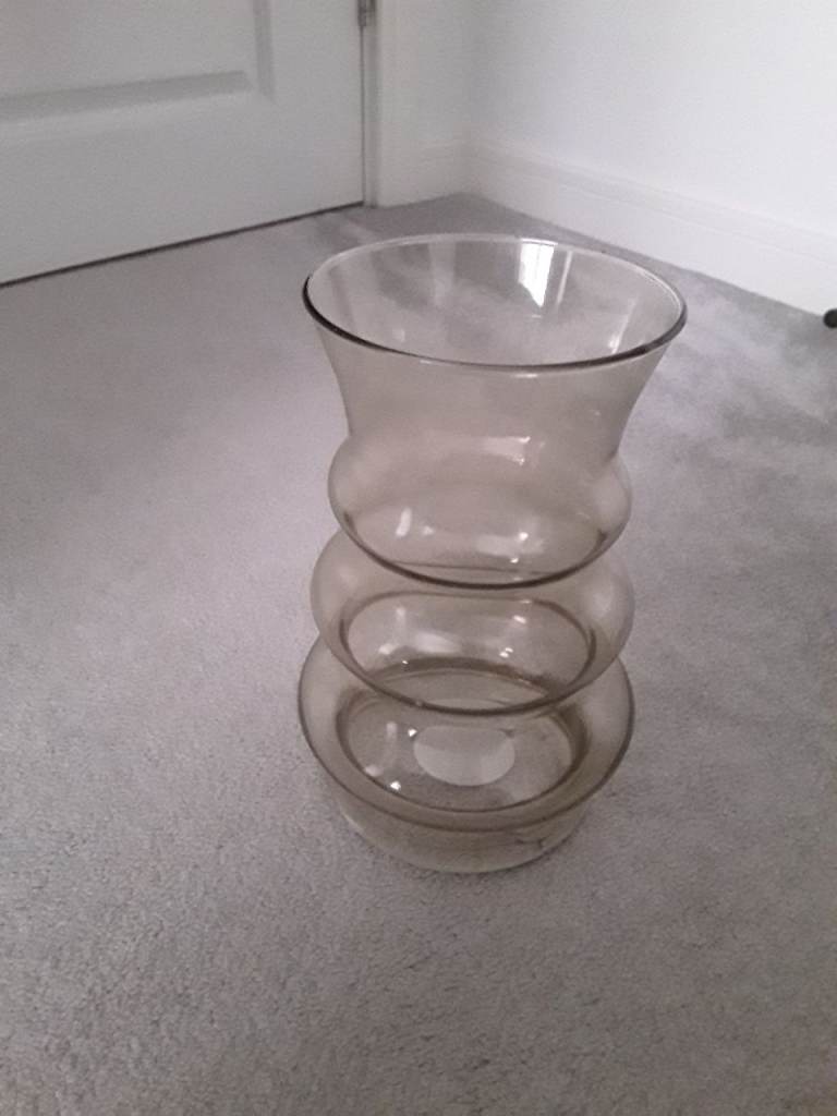 Large Glass Vase  10ins High, 