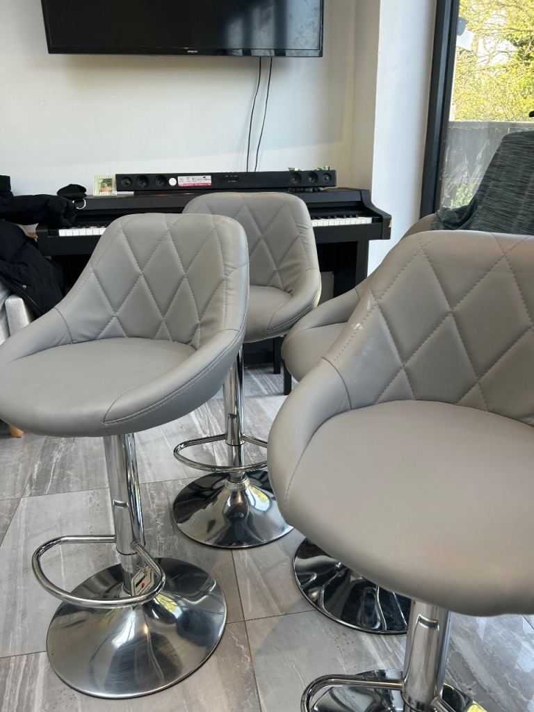grey bar stools