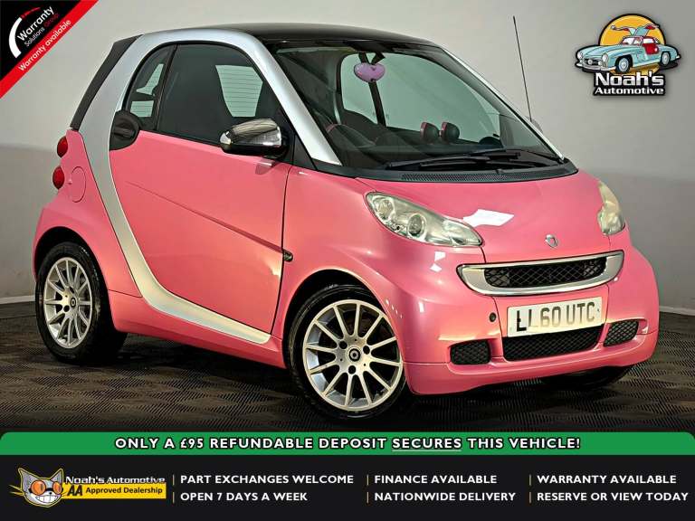VERY RARE FACTORY PINK 2011 60 SMART FORTWO PASSION 1.0 PETROL AUTOMATIC COUPE
