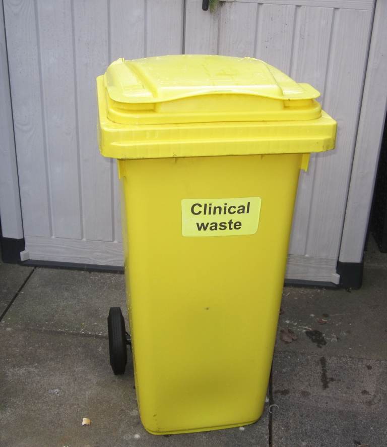DISABILITY CLINICAL WASTE YELLOW WHEELIE BIN