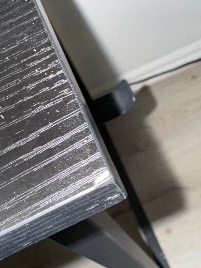 Black Wooden and Metal Computer Desk