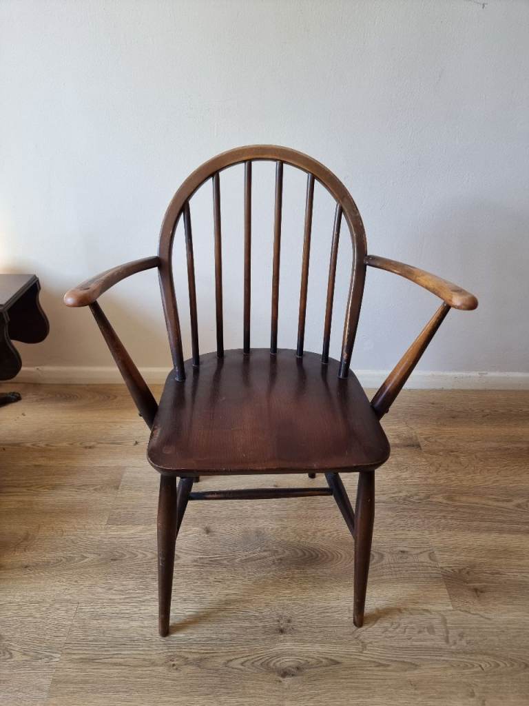 Vintage Wooden Armchair – Good Condition