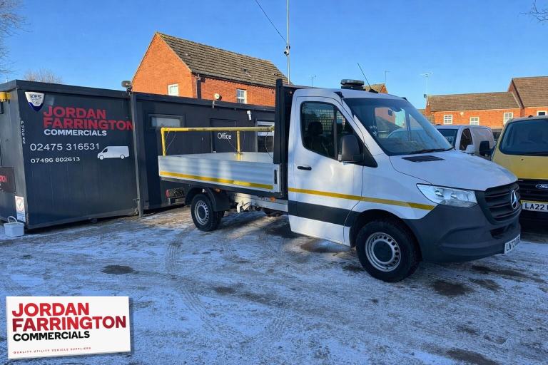2022 72 reg MERCEDES BENZ SPRINTER 315 RWD ALLOY DROPSIDE L2 VAN *ONLY 4K MILES*