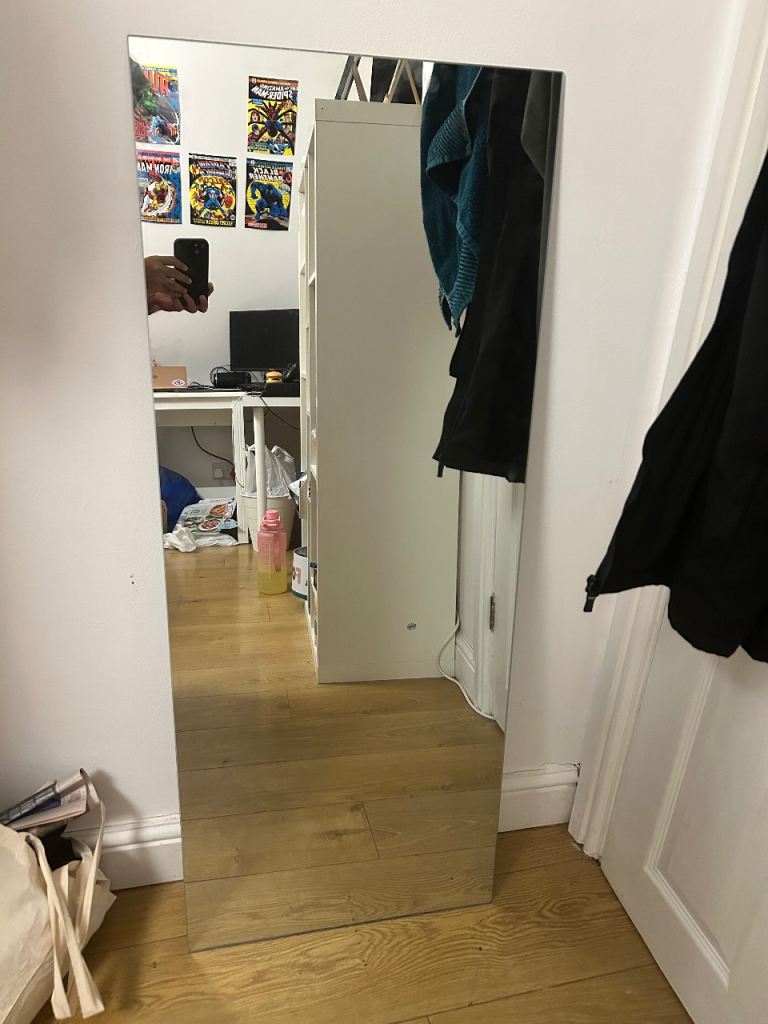 IKEA LÄRBRO Full-Length Wall Mirror (48 x 120 cm) + Wall Mounting Holders