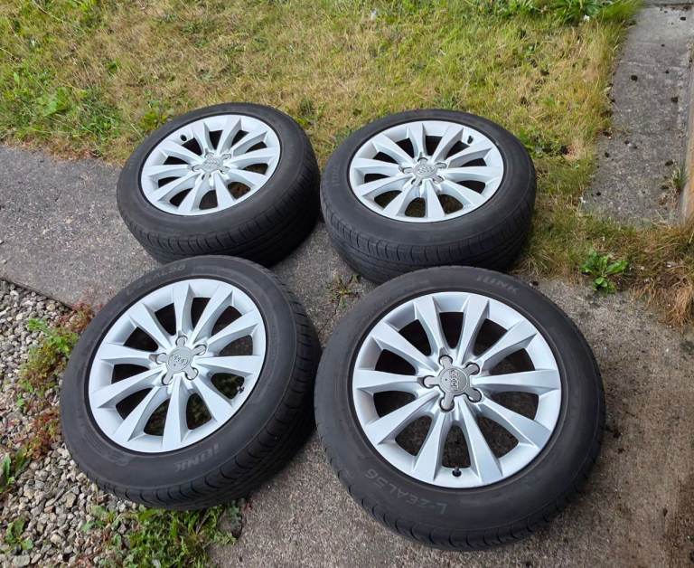 Alloy wheels 5x112 Audi, Vw, Seat, Skoda 17 inch with good tyres