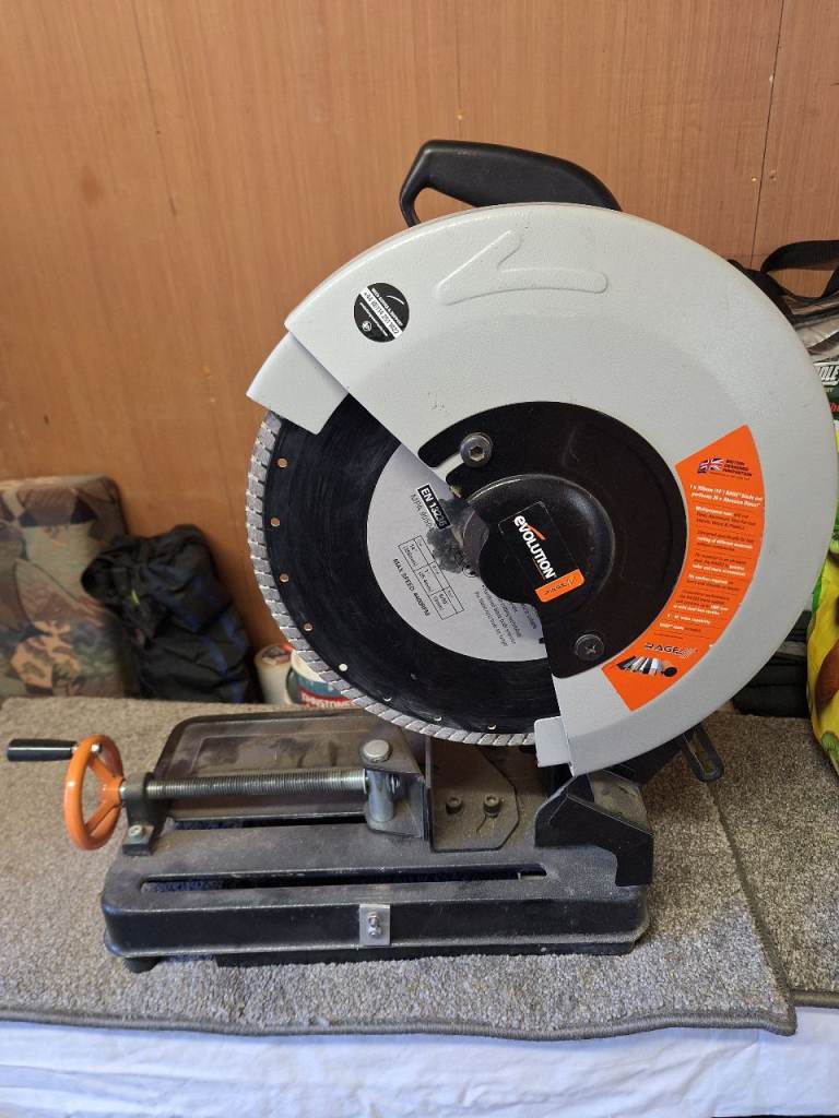 Evolution RAGE 355mm Chop Saw – Good Condition