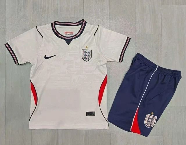 NIKE England Football Shirt & Shorts Set – White & Navy, New