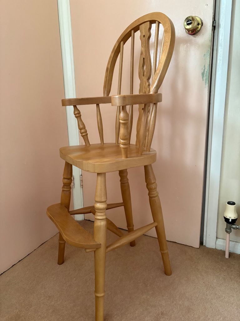 Child’s wooden high chair